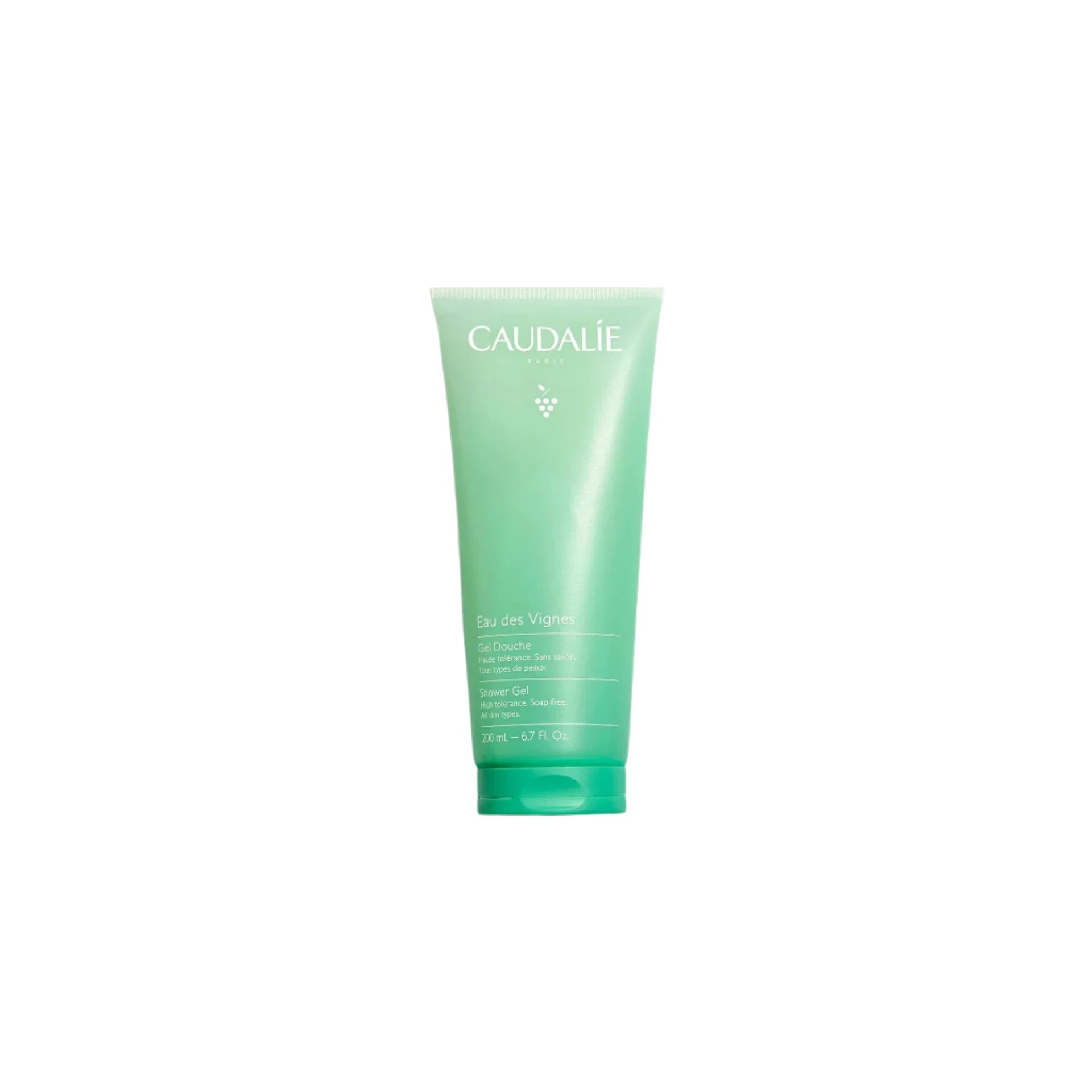 Caudalie Shower Gel Eau des Vignes, soap-free cleansing gel with bergamot, iris, and white musk scent, 200ml.