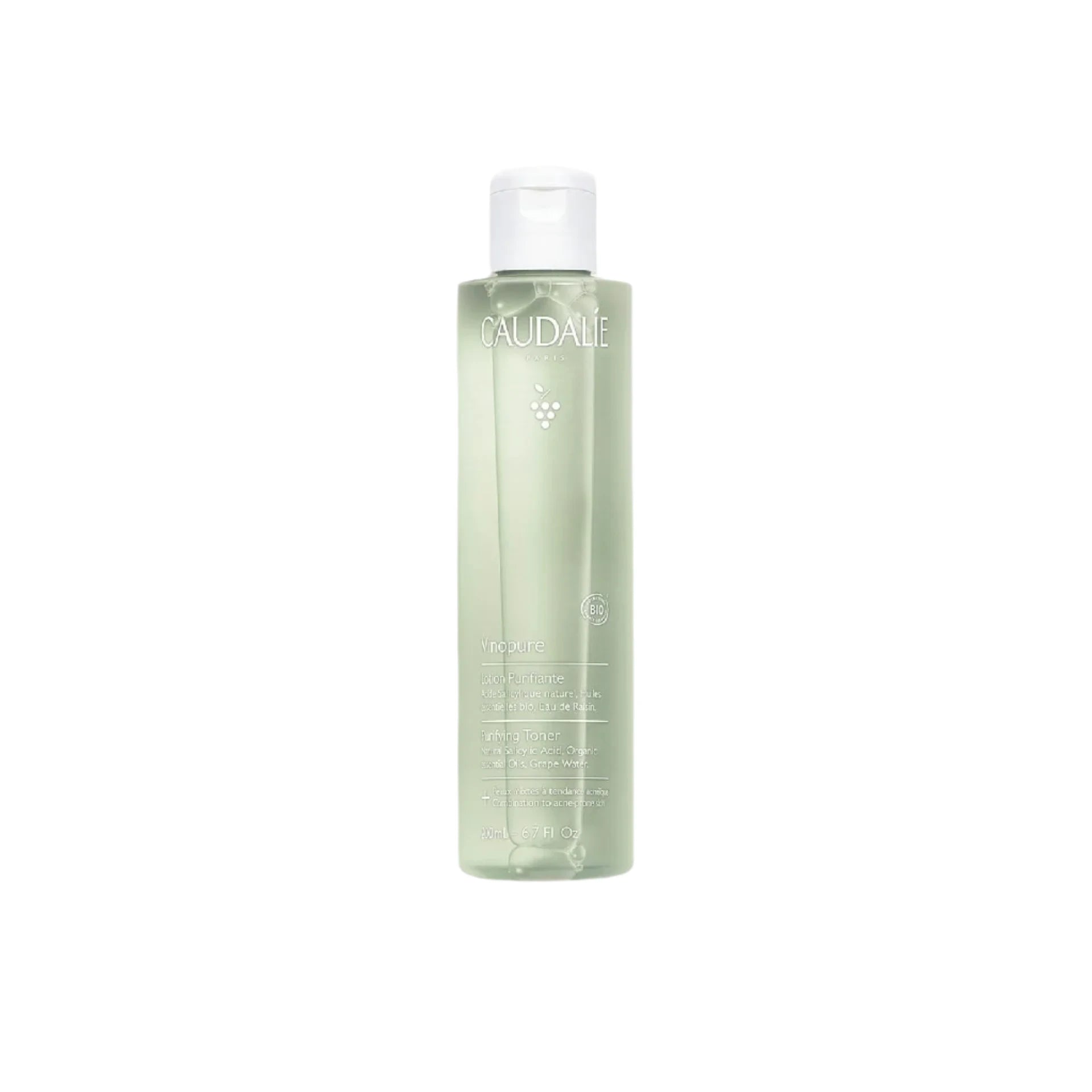 Caudalie Vinopure Purifying Toner – Clarifying toner for acne-prone skin with salicylic acid.