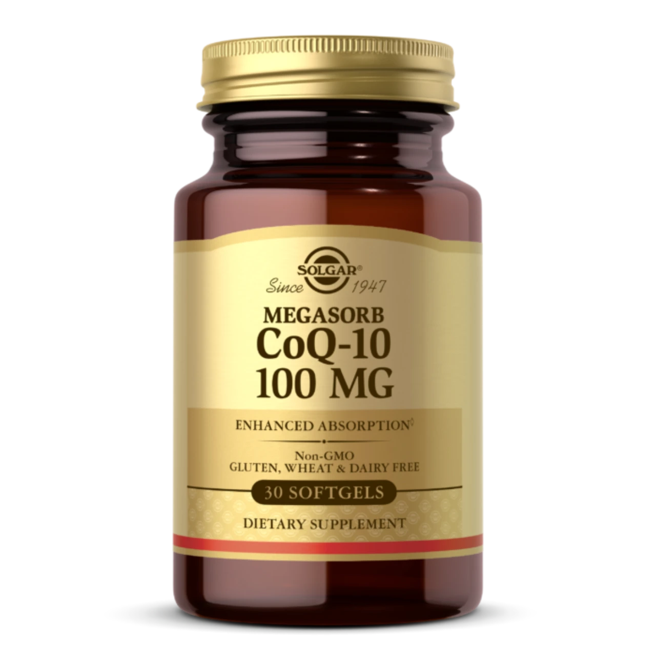 Solgar Megasorb CoQ-10 Softgels bottle for heart health and healthy aging
