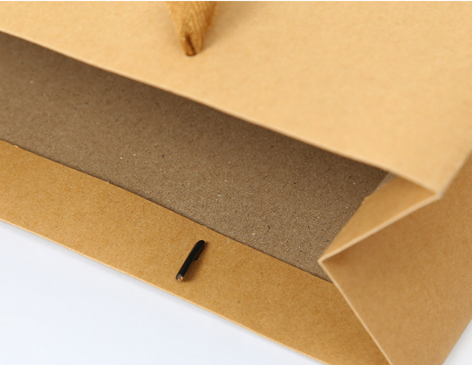 10pc, Horizontal Brown Thick Kraft Paper Gift Bag w/ tissue: H1