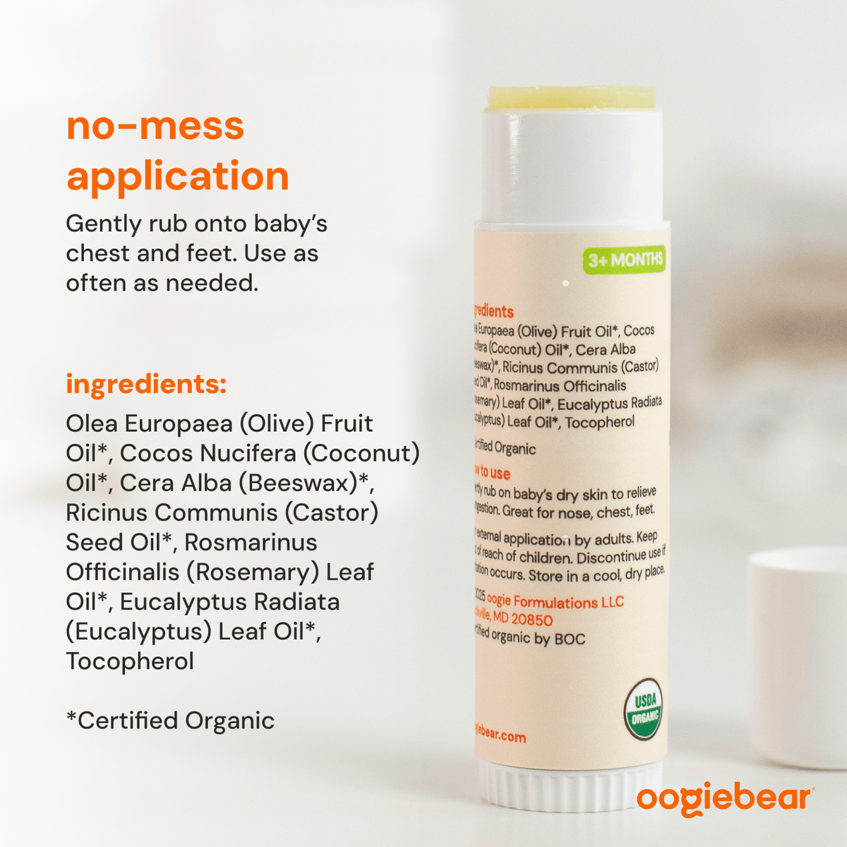 Oogiebear organic breathing rub