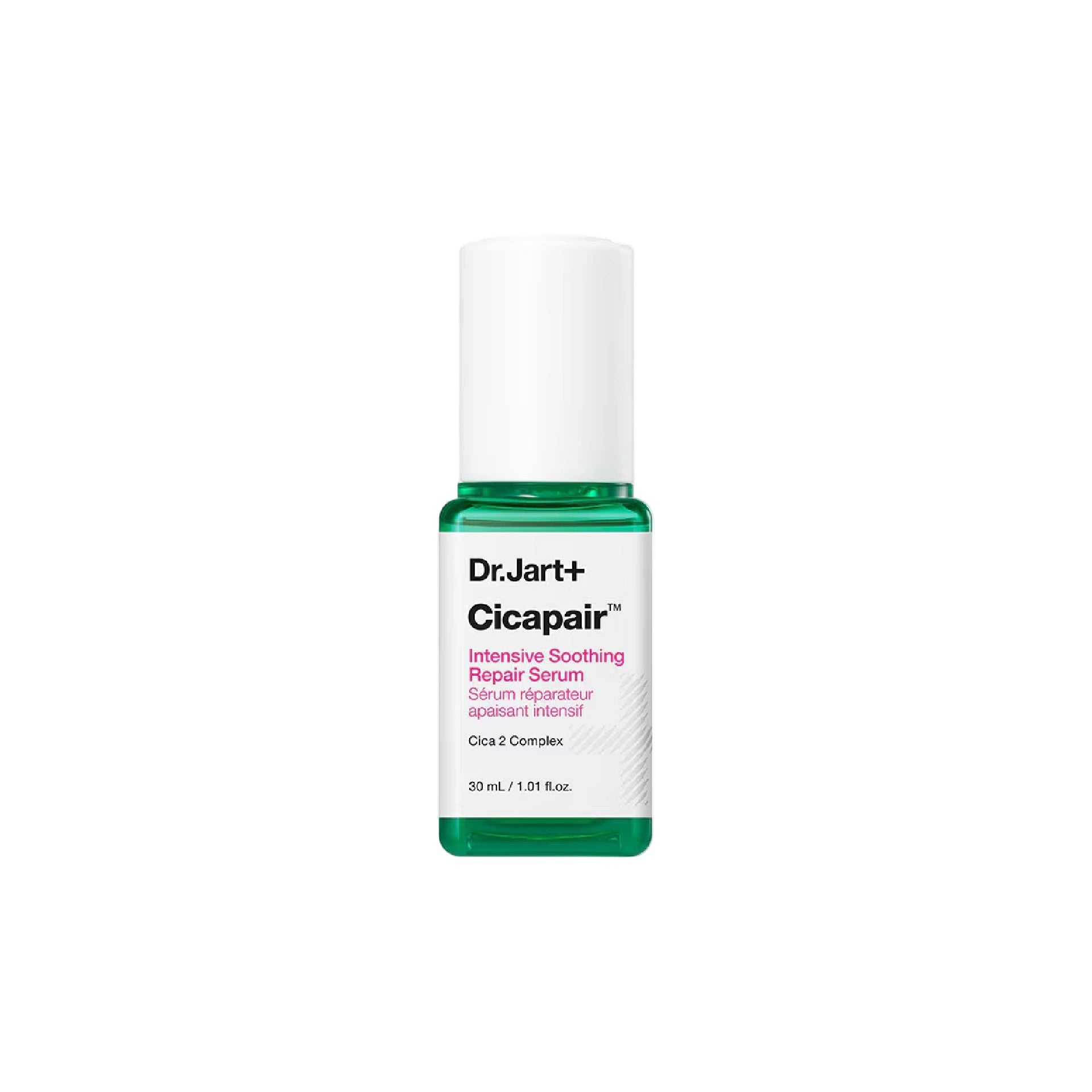Dr. Jart+ Cicapair™ Intensive Soothing Repair Serum – lightweight redness serum with Centella Asiatica and peptides to calm and repair sensitive skin.