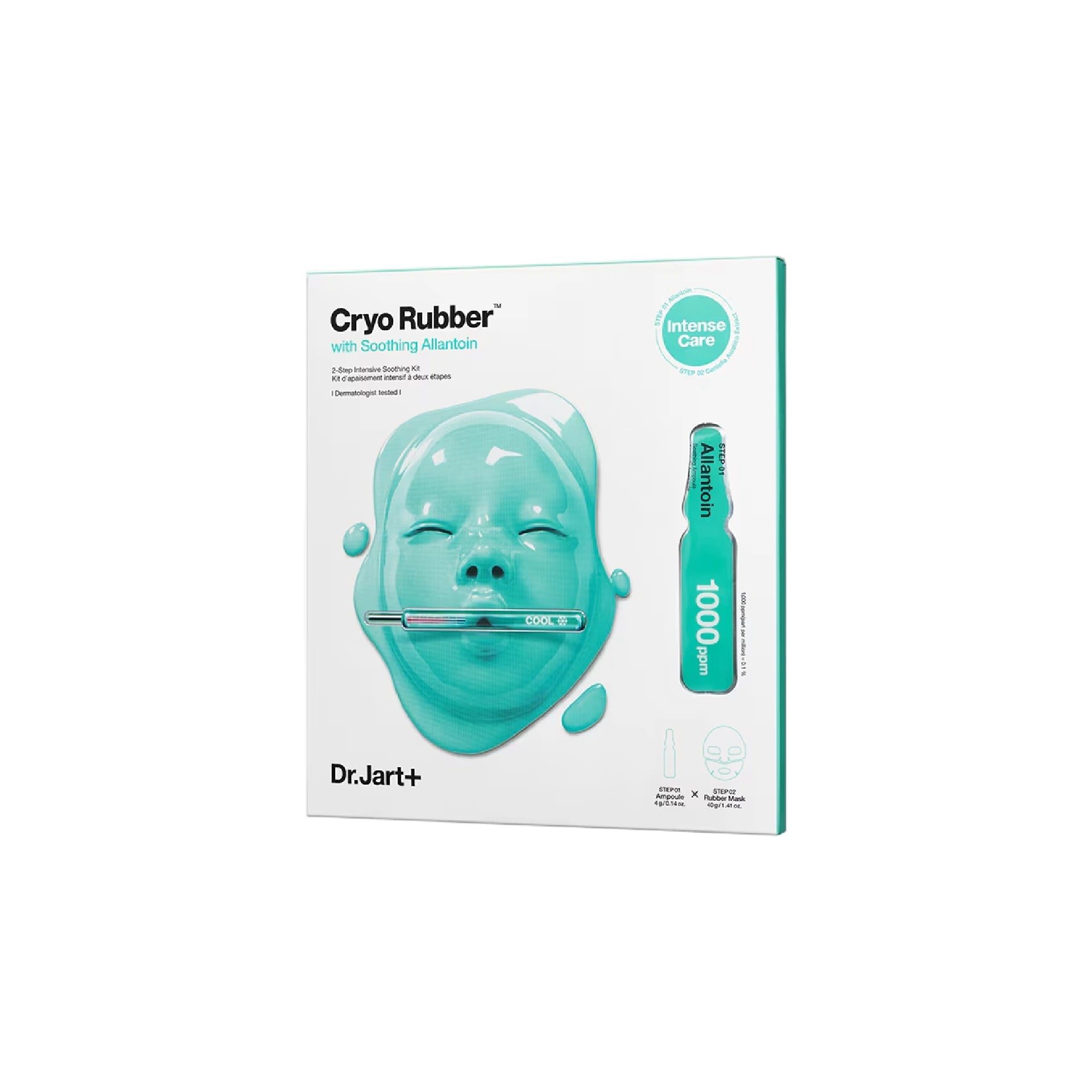 Dr. Jart+ Cryo Rubber™ Soothing Mask with Allantoin – two-step calming mask for stressed and sensitive skin, delivering deep hydration and instant cooling relief.