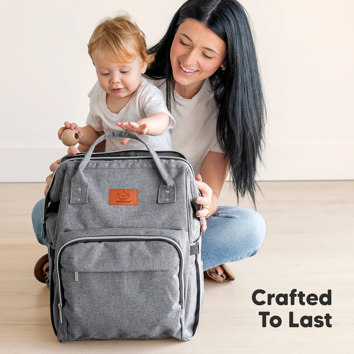 Original Diaper Bag Backpack, Baby Bags with Changing Pad: Classic Gray