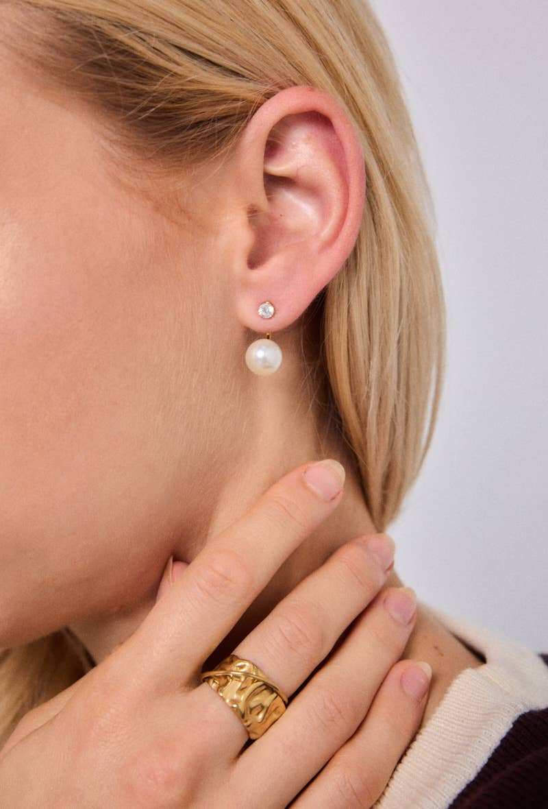Stainless steel earrings 124RX212: Gold / 100% Stainless steel