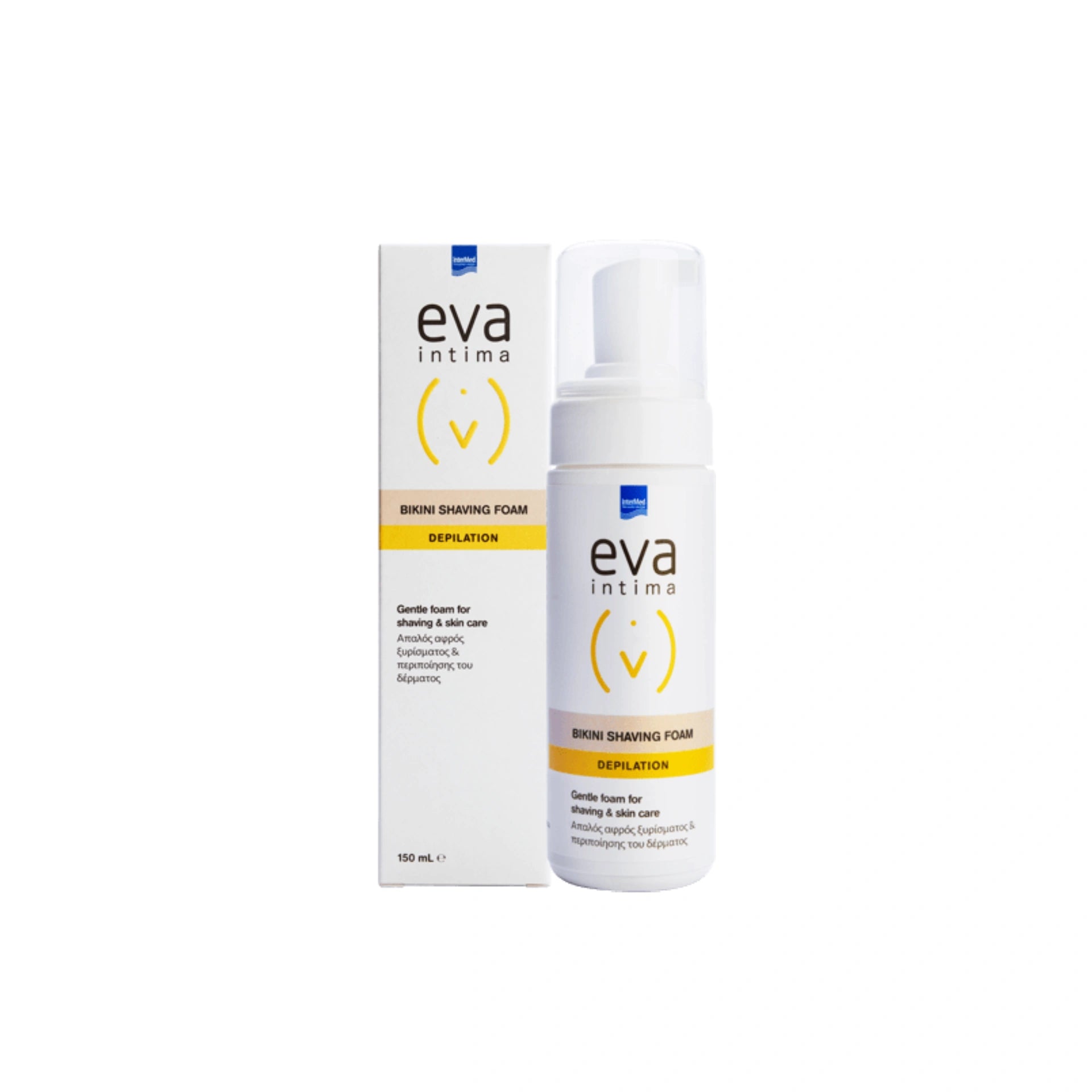Eva Intima Bikini Shaving Foam 150ml for gentle and soothing shaving.