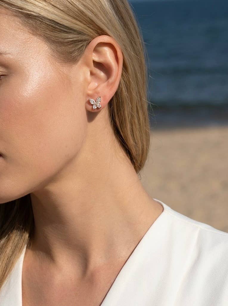 Stainless steel earrings: Silver