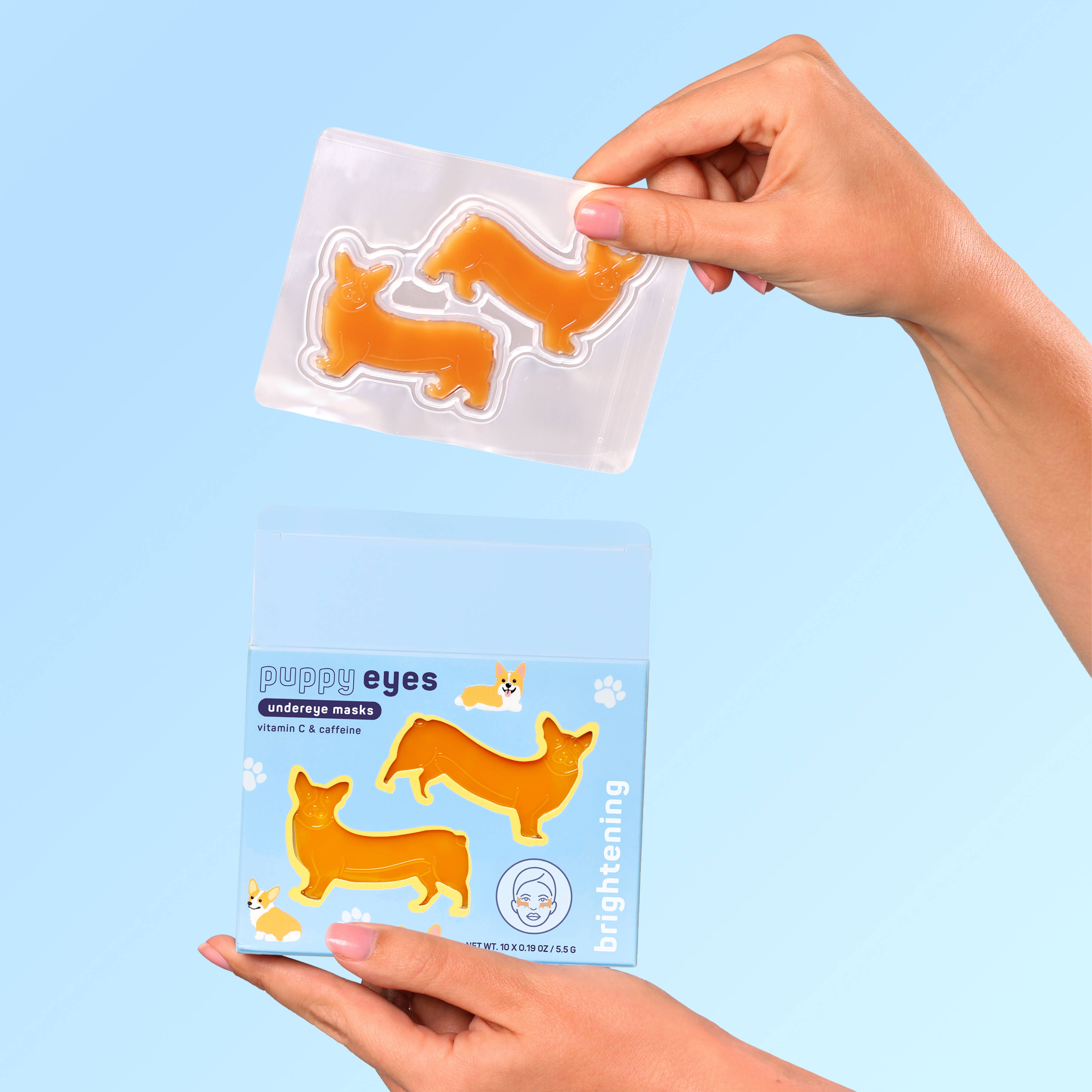 Puppy Eyes l Corgi Shaped Brightening Eye Patches l 10 Pack