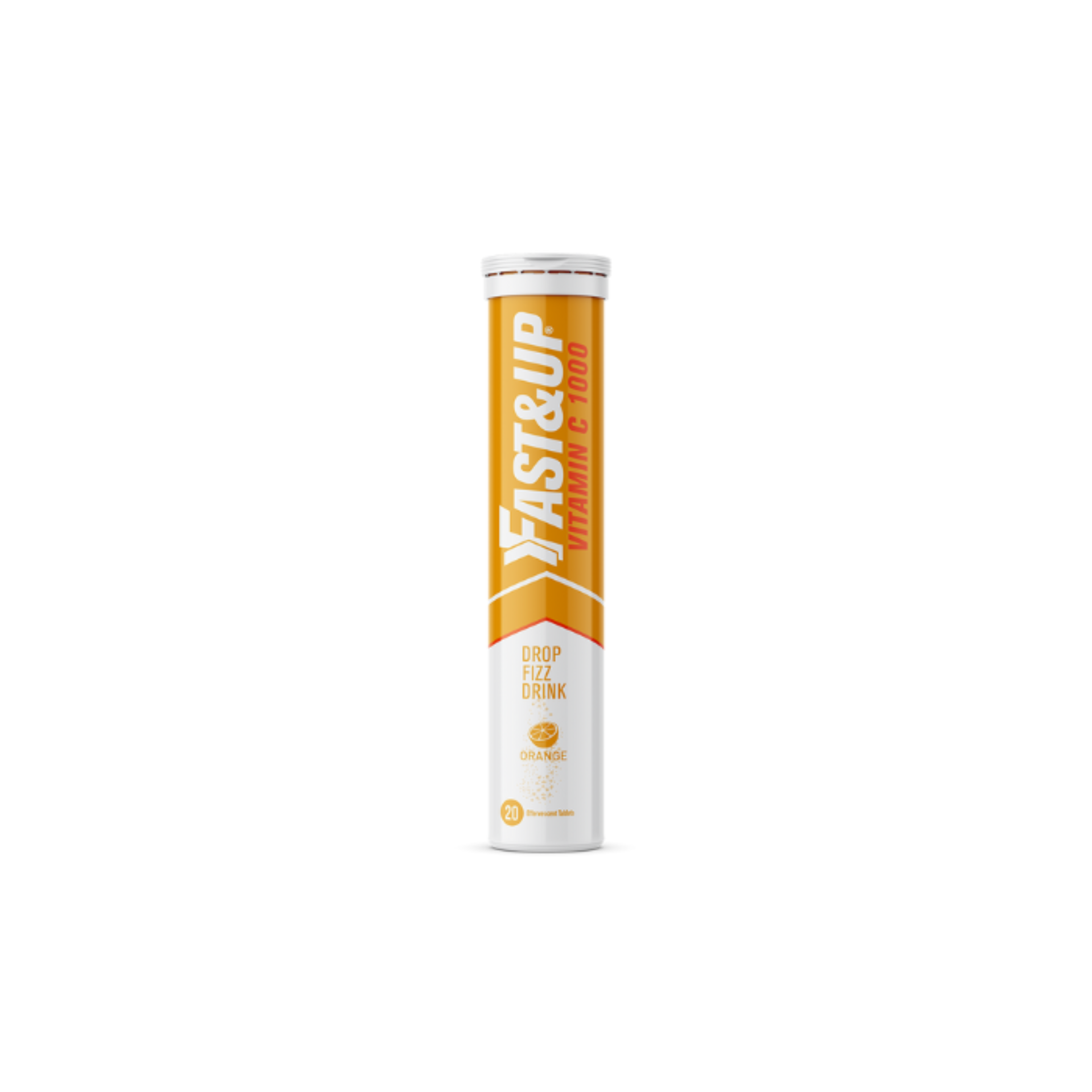 Fast&Up Vitamin C 1000 effervescent tablets 20 pack orange flavor.