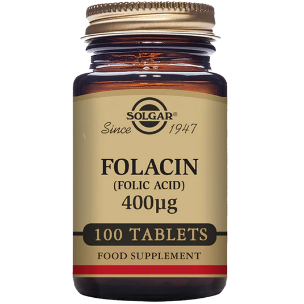 Solgar Folacin (Folic Acid) 400 mcg - Supports maternal health, fetal development, and overall well-being.