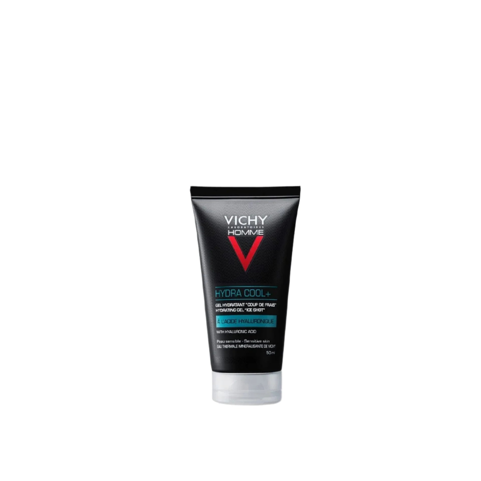 Vichy Homme Hydra Cool+ Hydrating Gel - 48-hour hydration with a cooling effect for men’s skin.