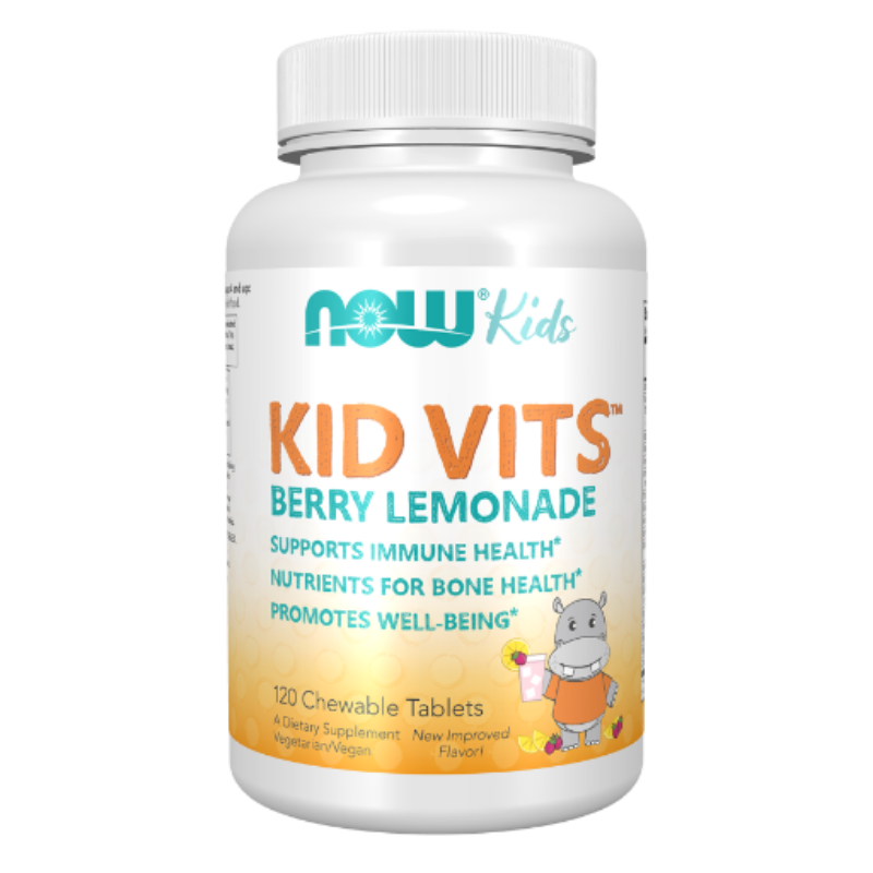 NOW Foods Kid Vits Berry Lemonade Chewable Tablets - Comprehensive multivitamin for kids.
