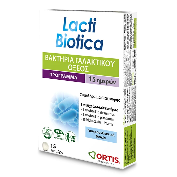 Ortis Lactibiotica Tablets - Gut health support with lactic acid bacteria.