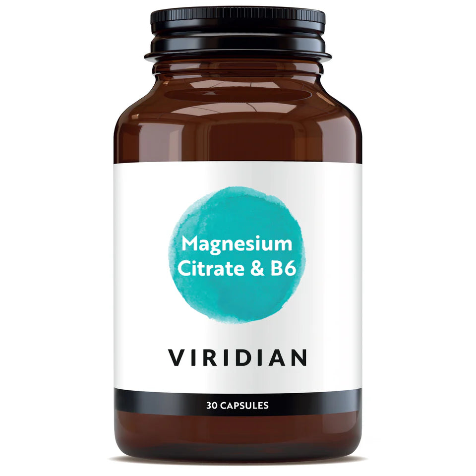 Viridian Magnesium Citrate with Vitamin B6 - Energy and hormonal balance support.