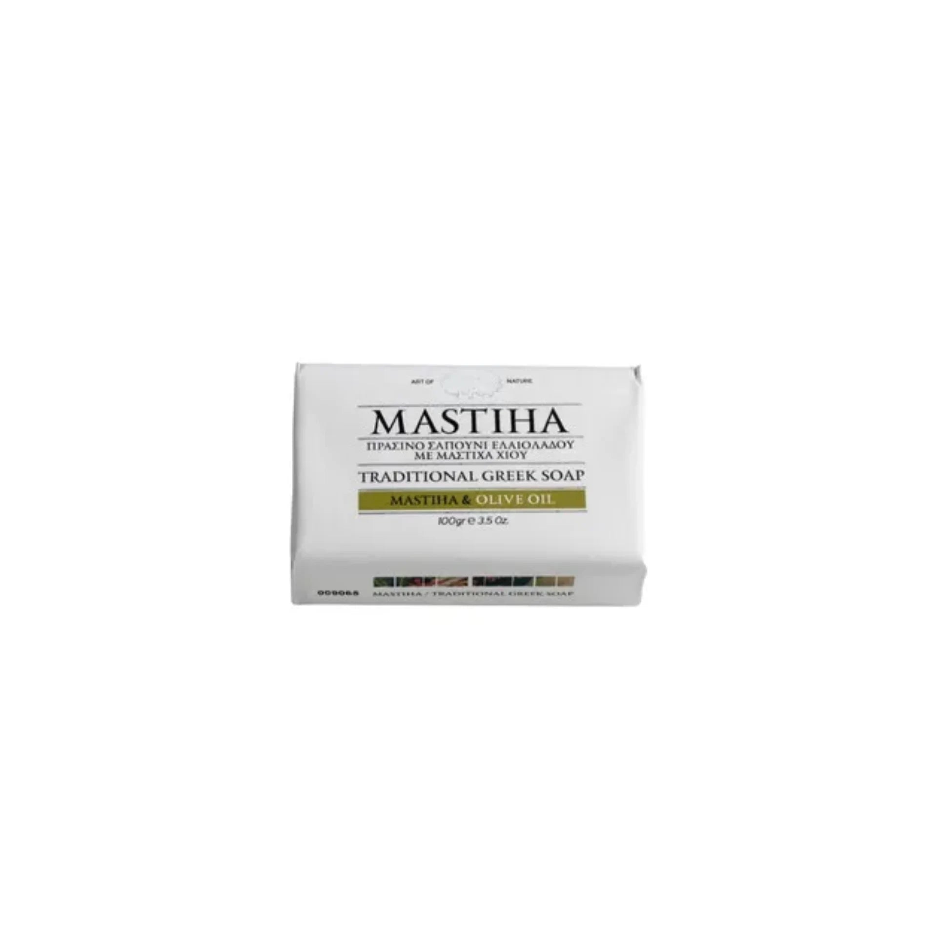 The Art Of Nature Mastiha Olive Oil Soap soothes and moisturizes your skin.