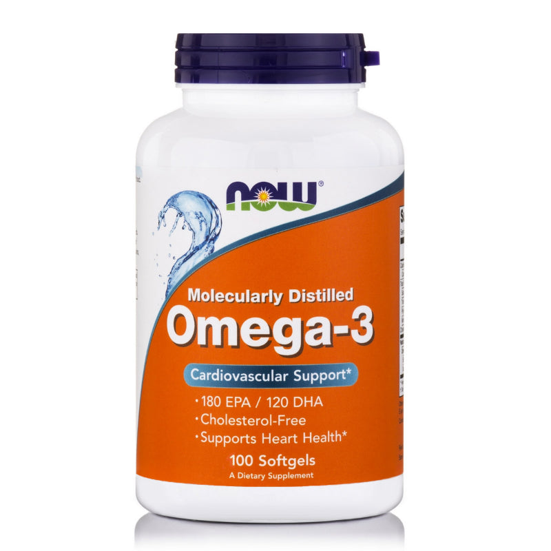 NOW Foods Omega-3 180 EPA / 120 DHA 1000 mg Softgels - Cardiovascular support.