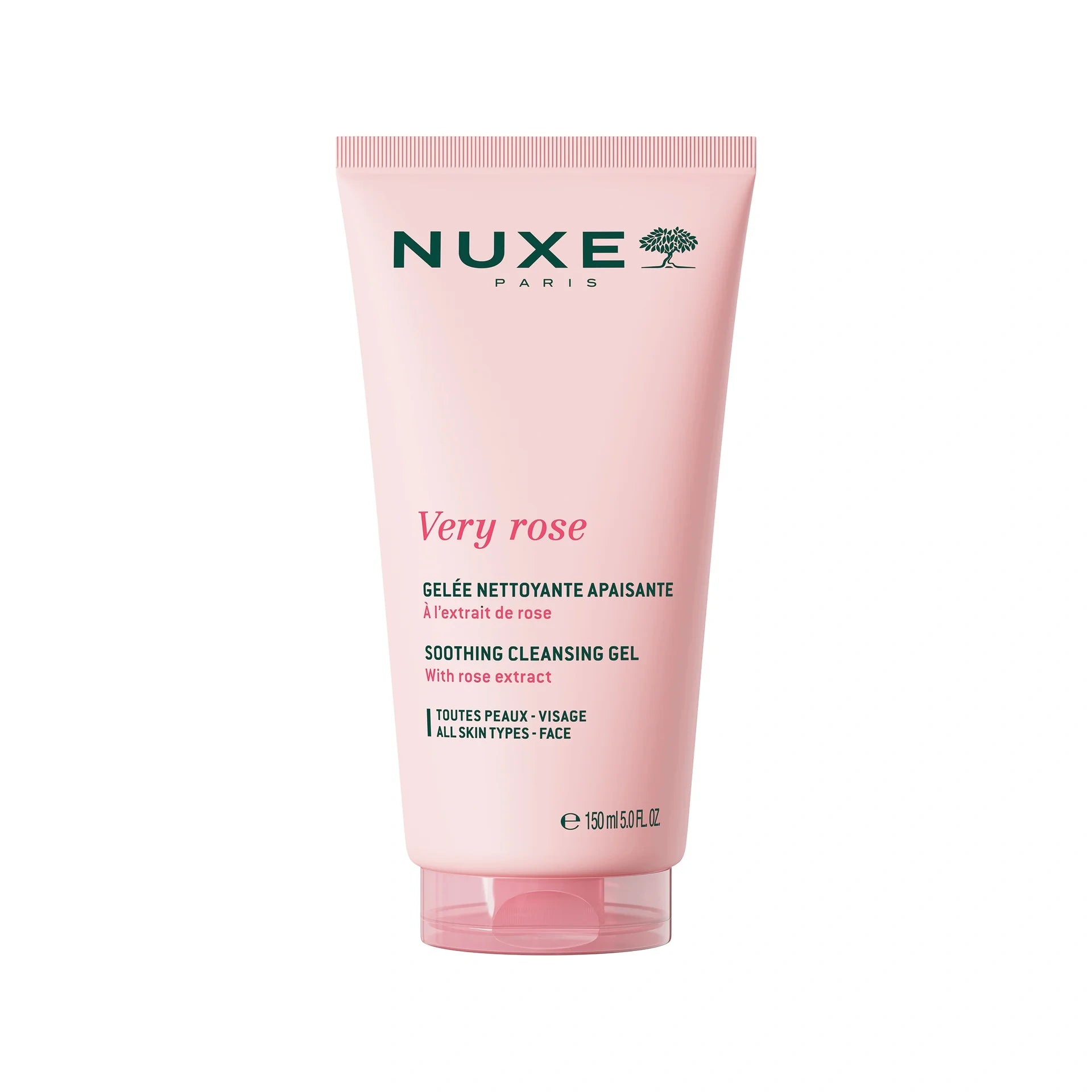 Nuxe Very Rose Soothing Cleansing Gel – Gentle rose-infused facial cleanser for soft and soothed skin.
