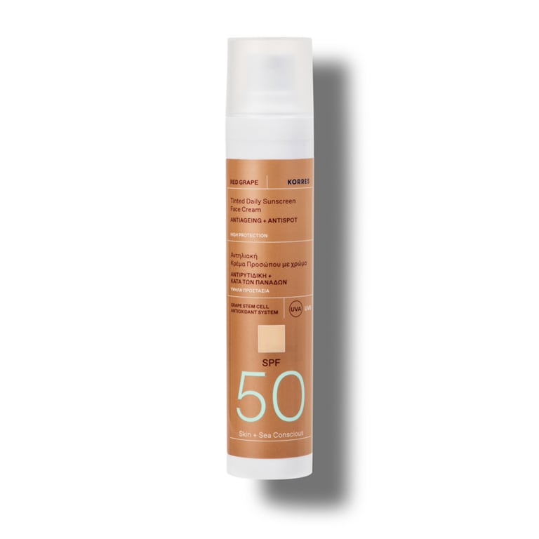 KORRES Red Grape Tinted Daily Sunscreen Face Cream SPF 50 50ml