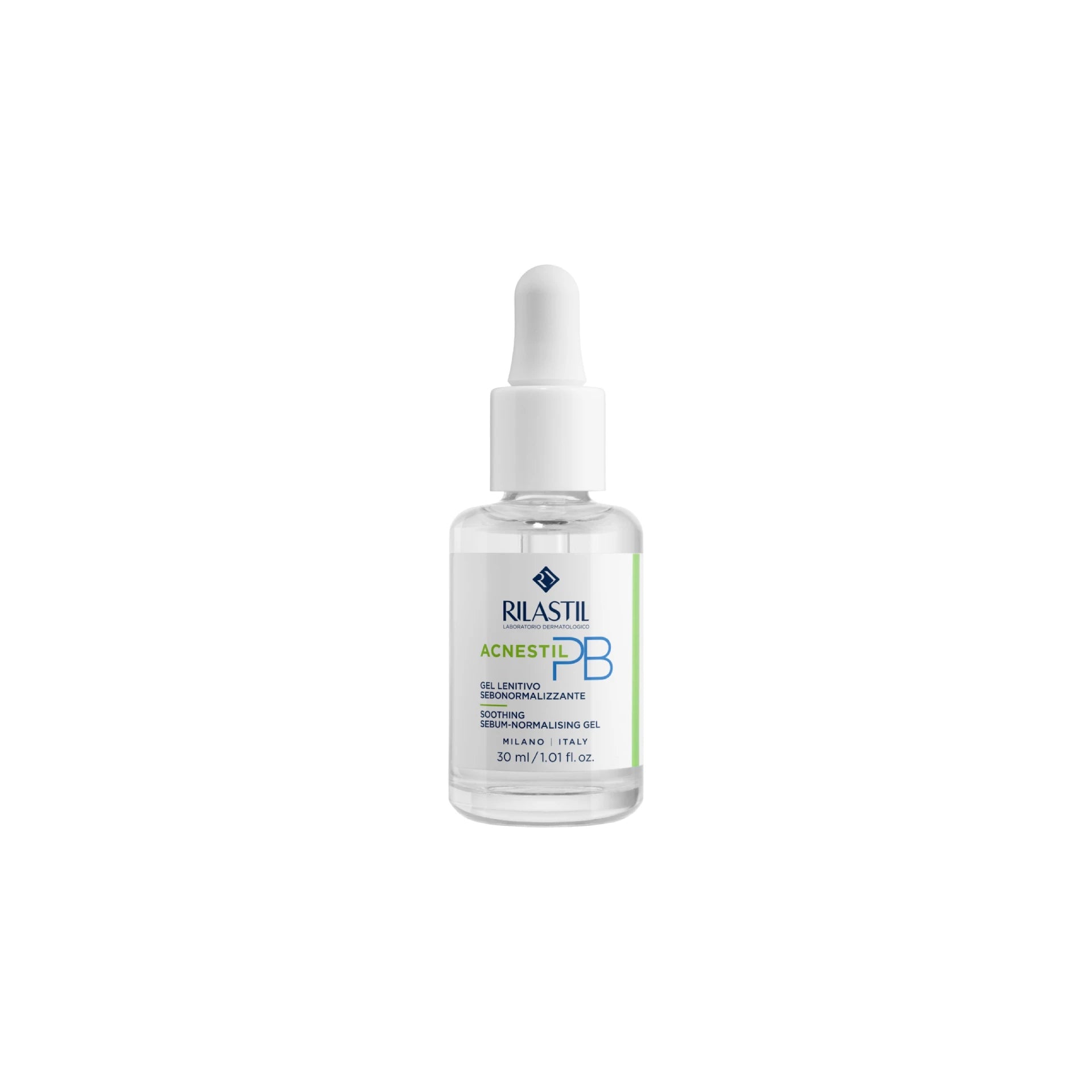 Rilastil Acnestil PB Gel soothing and sebum-normalizing gel for sensitive and reactive skin.