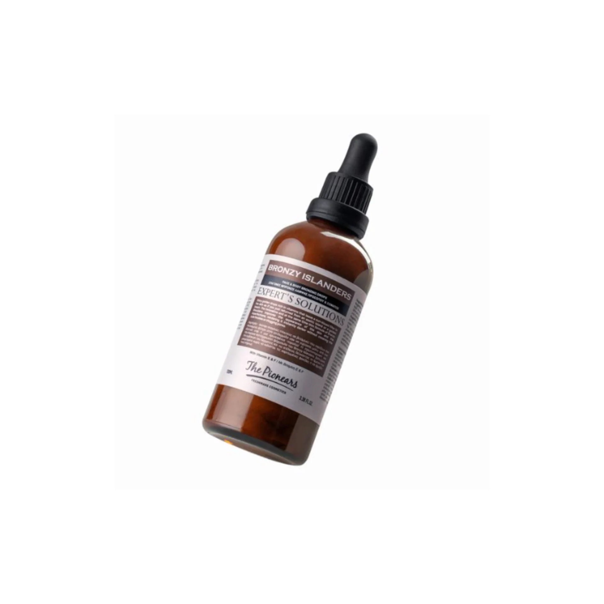 The Pionears Bronzy Islanders – Lightweight face and body bronzing drops for a radiant, sun-kissed glow.