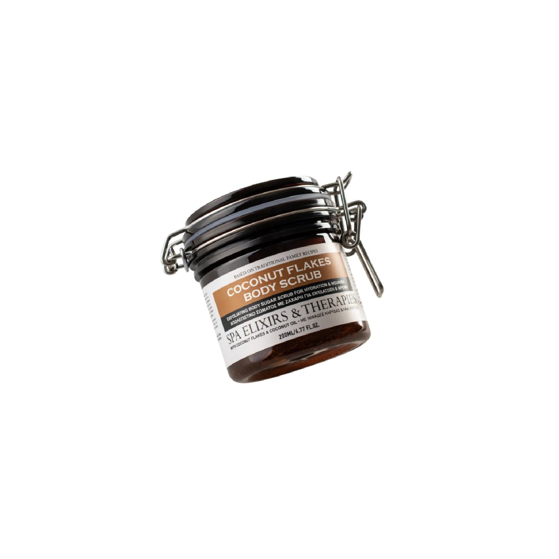 The Pionears Coconut Flakes Body Scrub – Exfoliating scrub with coconut oil and sugar for soft, smooth, and nourished skin.