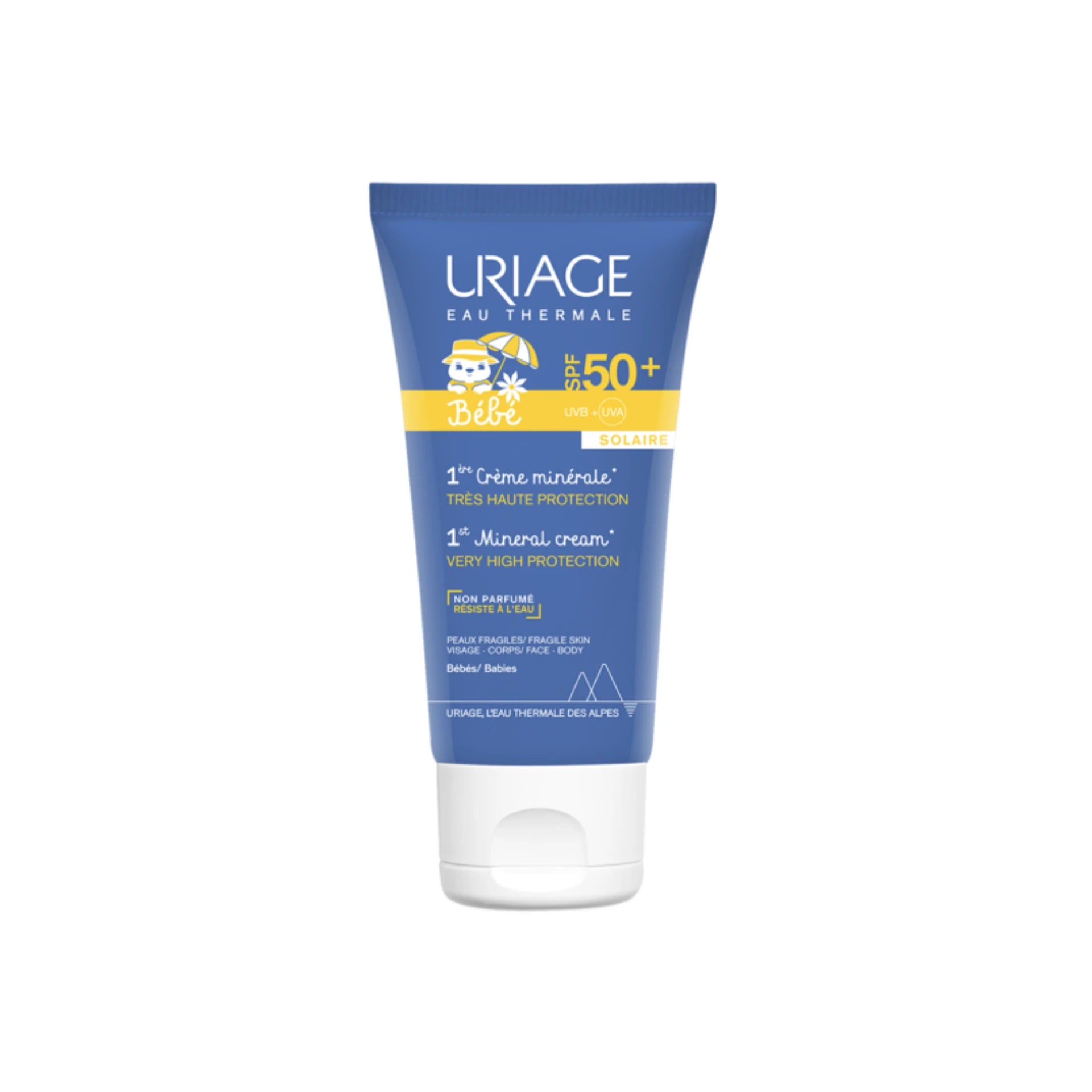 Uriage Baby’s 1st Mineral Cream SPF50 – sun protection for babies’ sensitive skin.