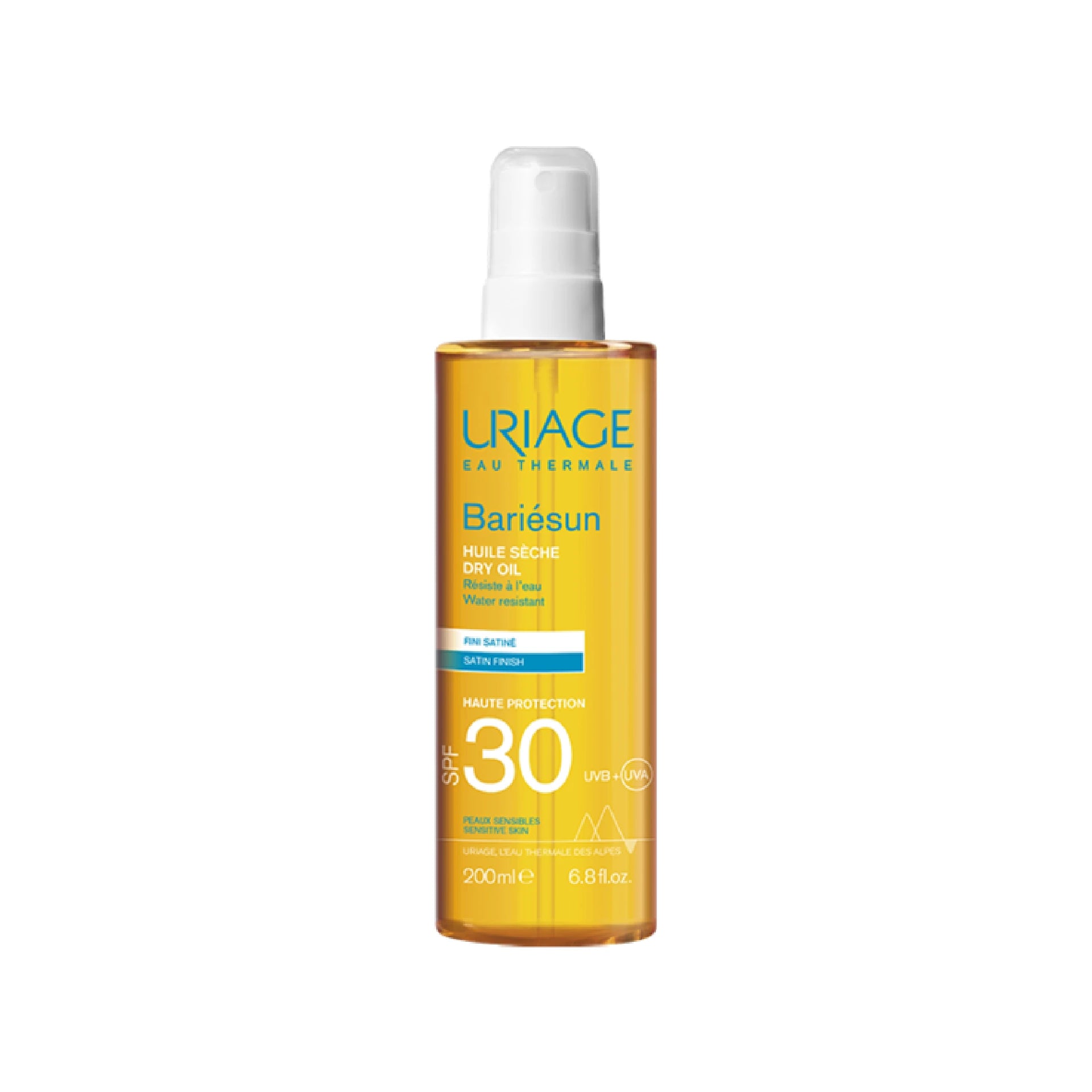 Uriage Bariésun Dry Oil SPF30 – lightweight sun protection for body and hair.
