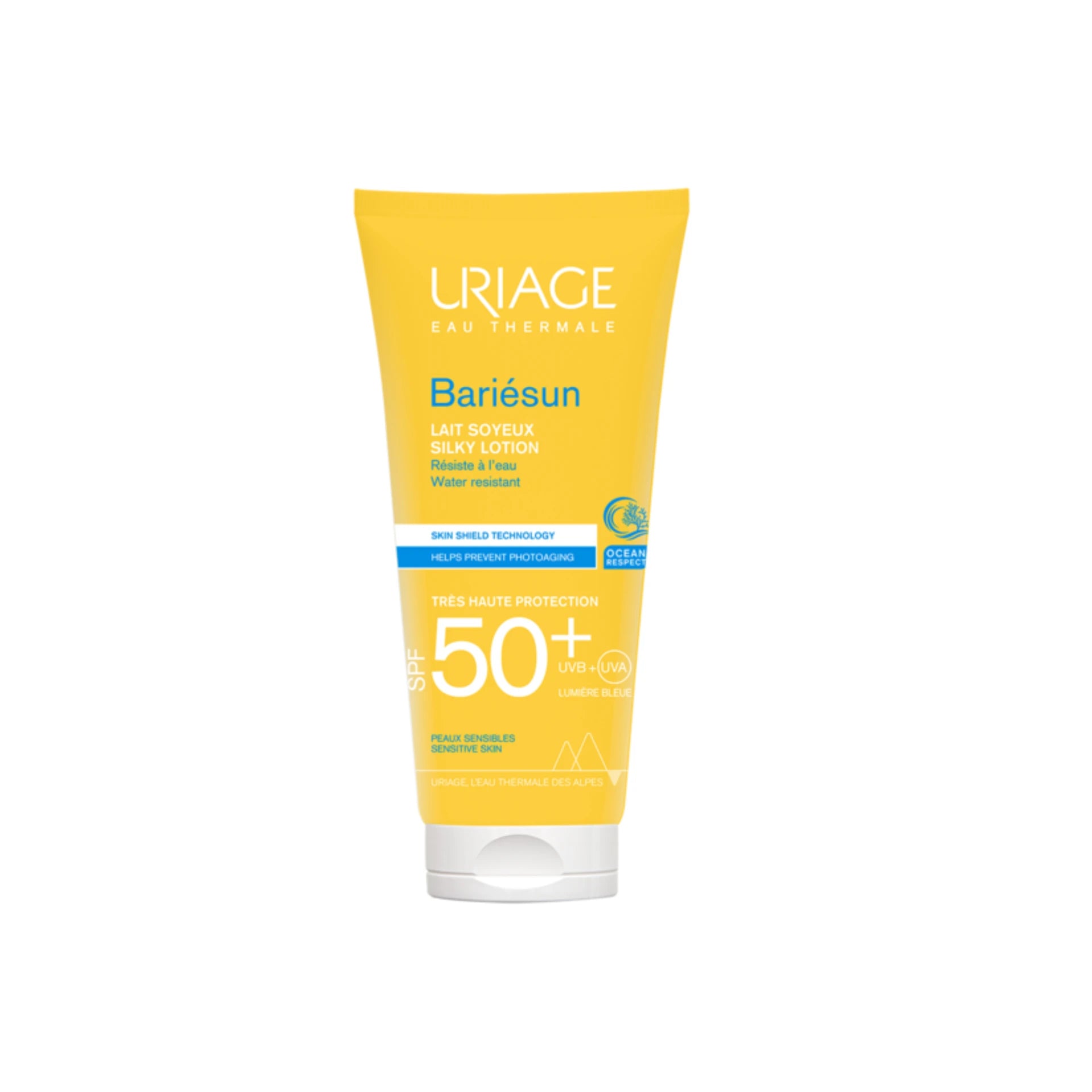Uriage Bariésun Silky Lotion SPF50+ – lightweight, high-protection sunscreen for soft, hydrated skin.