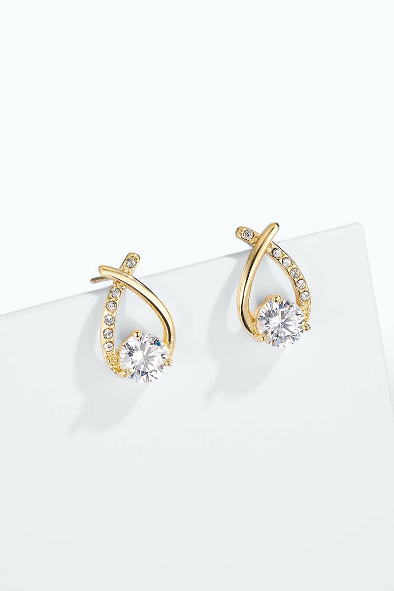 Stainless steel earrings 124AQ654: Gold / 100% Stainless steel