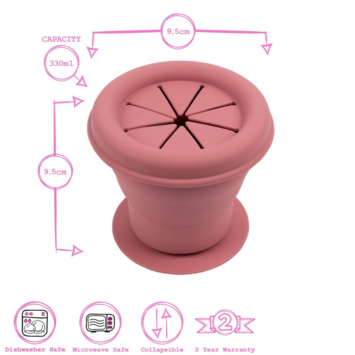 Baby Silicone Snack Pot - By Tiny Dining: Silver Sage