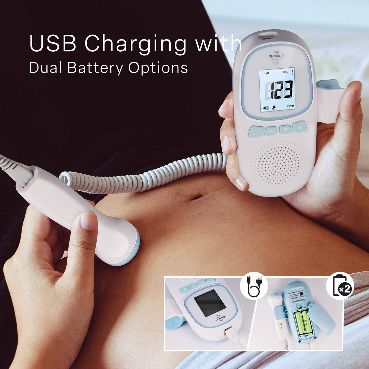 Little Martin's Portable Fetal Doppler: Blue