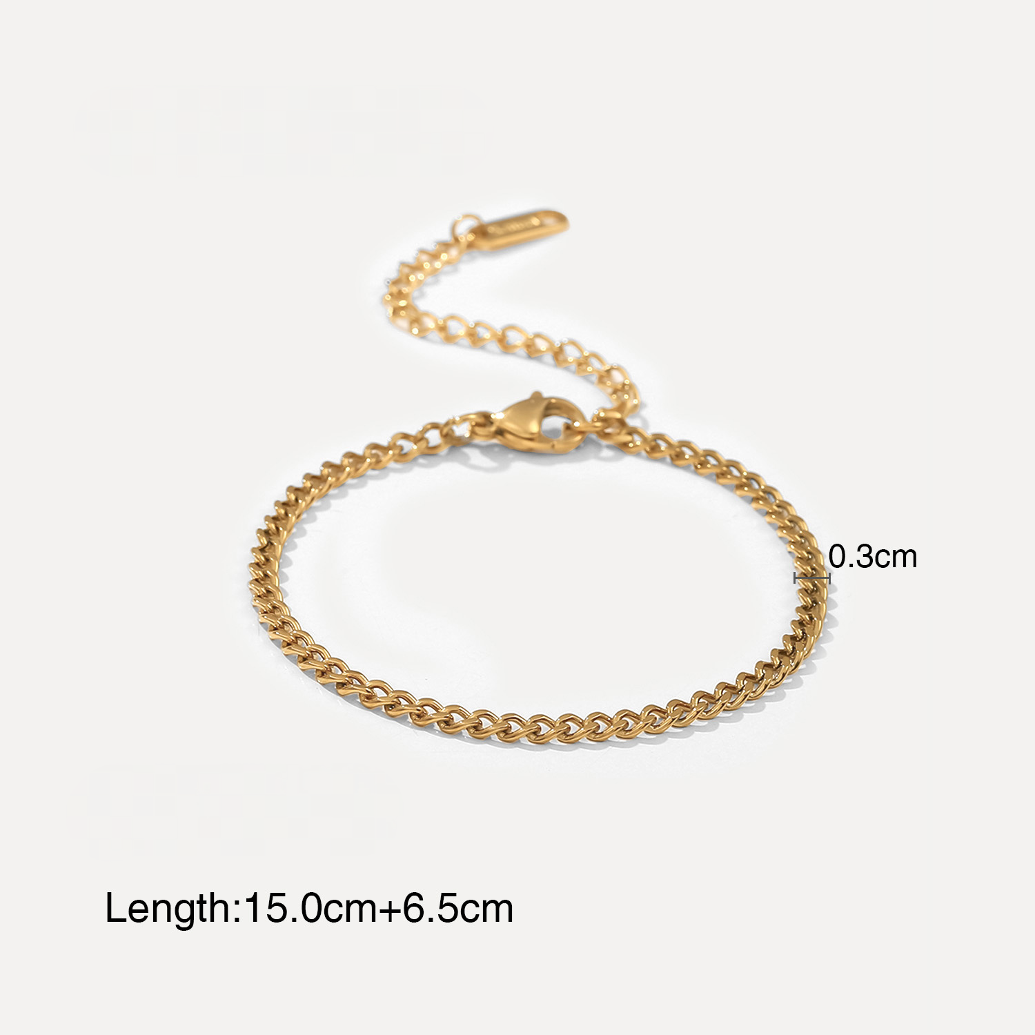 Multi Style 18K Gold Plated Steel Chain Bracelets - FGS: F