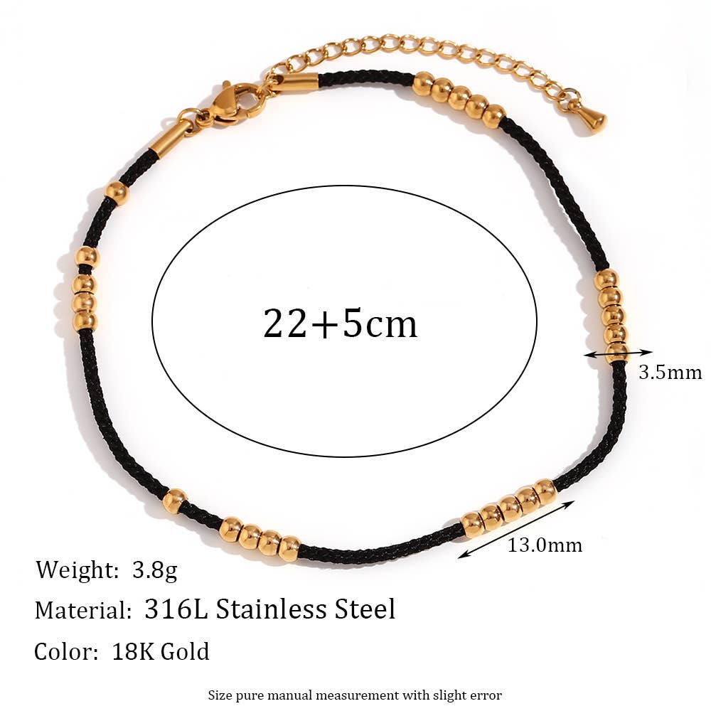 Multi Style 18K Gold Plated Steel Chain Bracelets - FGS: F