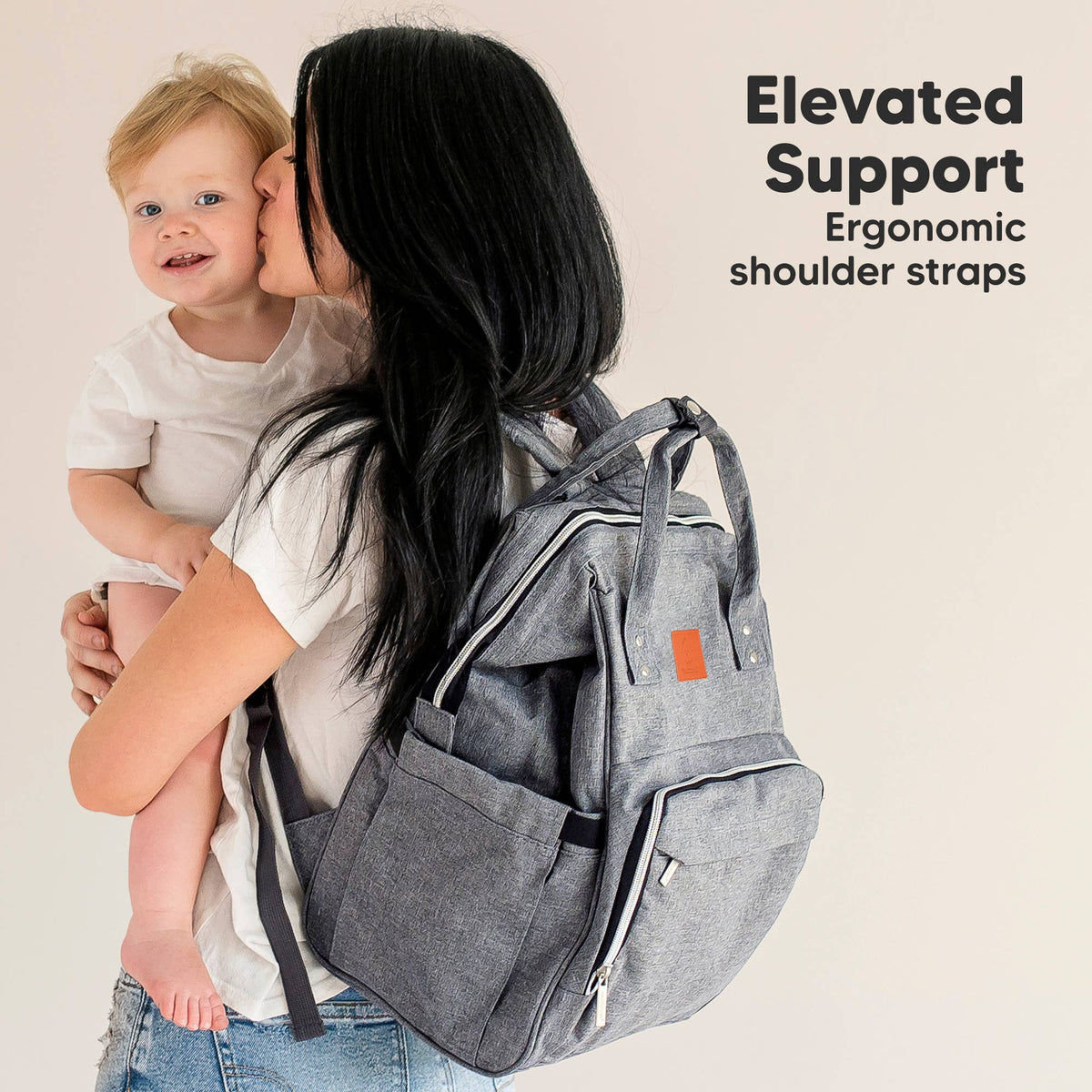 Original Diaper Bag Backpack, Baby Bags with Changing Pad: Classic Gray