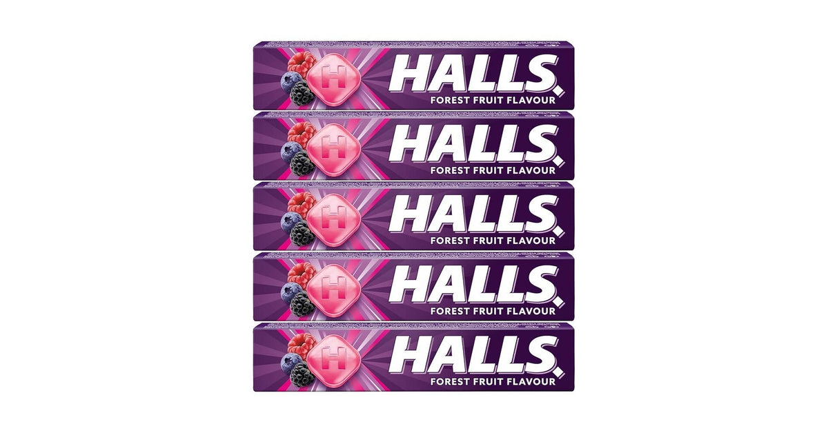Halls Cough Drops Forest Fruit Import Mixed Berries 20 ct tray