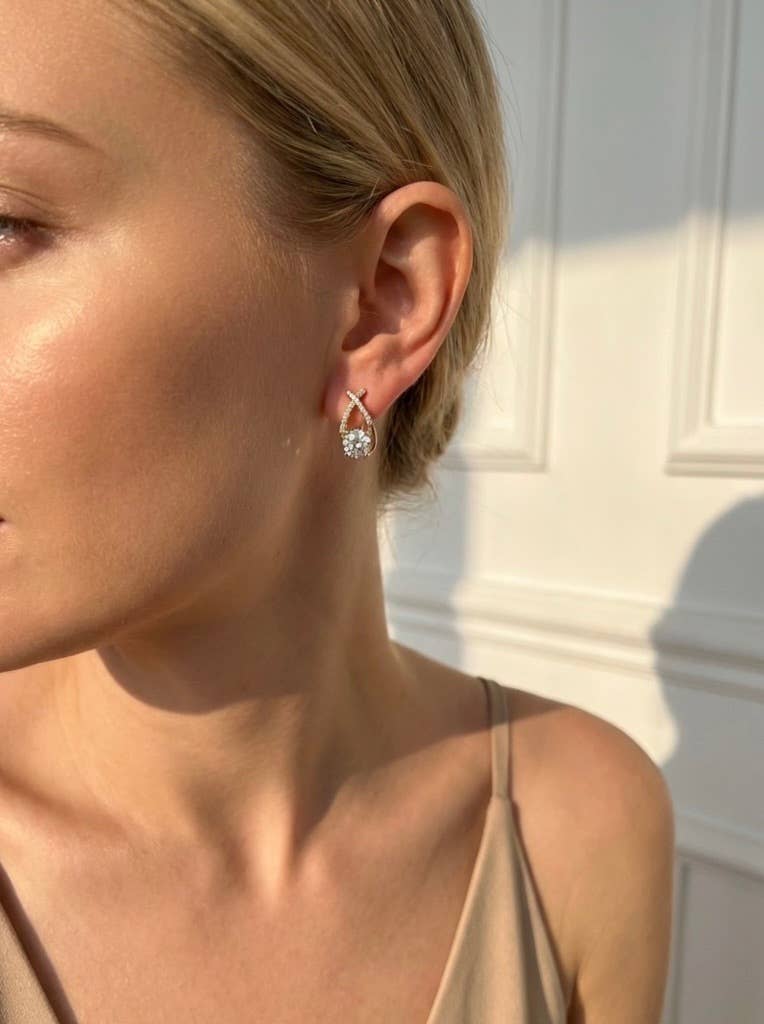 Stainless steel earrings 124AQ654: Gold / 100% Stainless steel