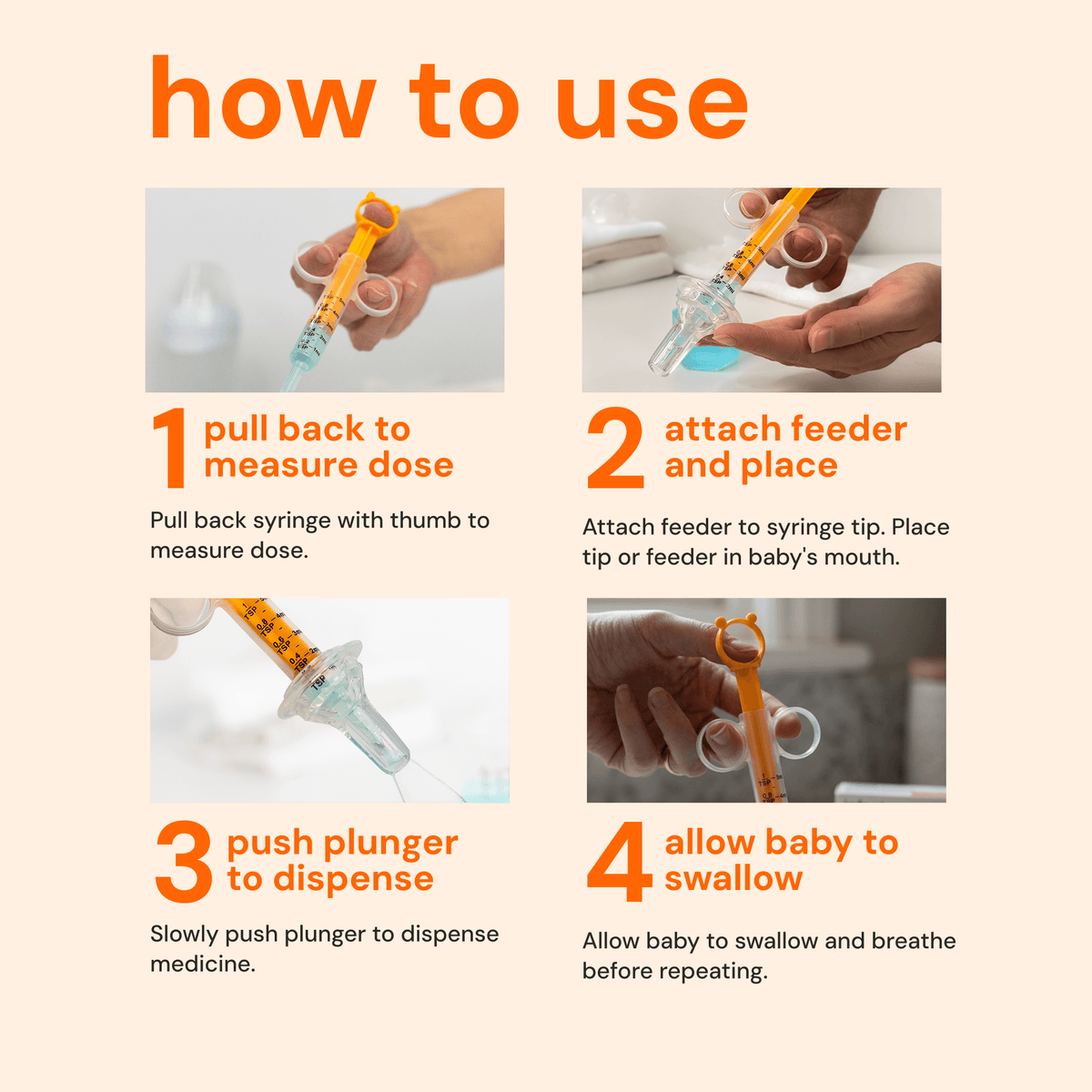 Oogiebear baby medicine syringe & feeder