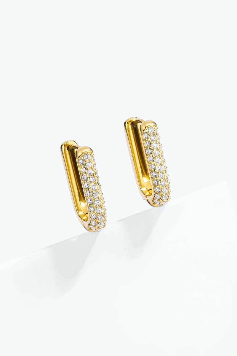 Stainless steel earrings 124AQ647: Gold / 100% Stainless steel