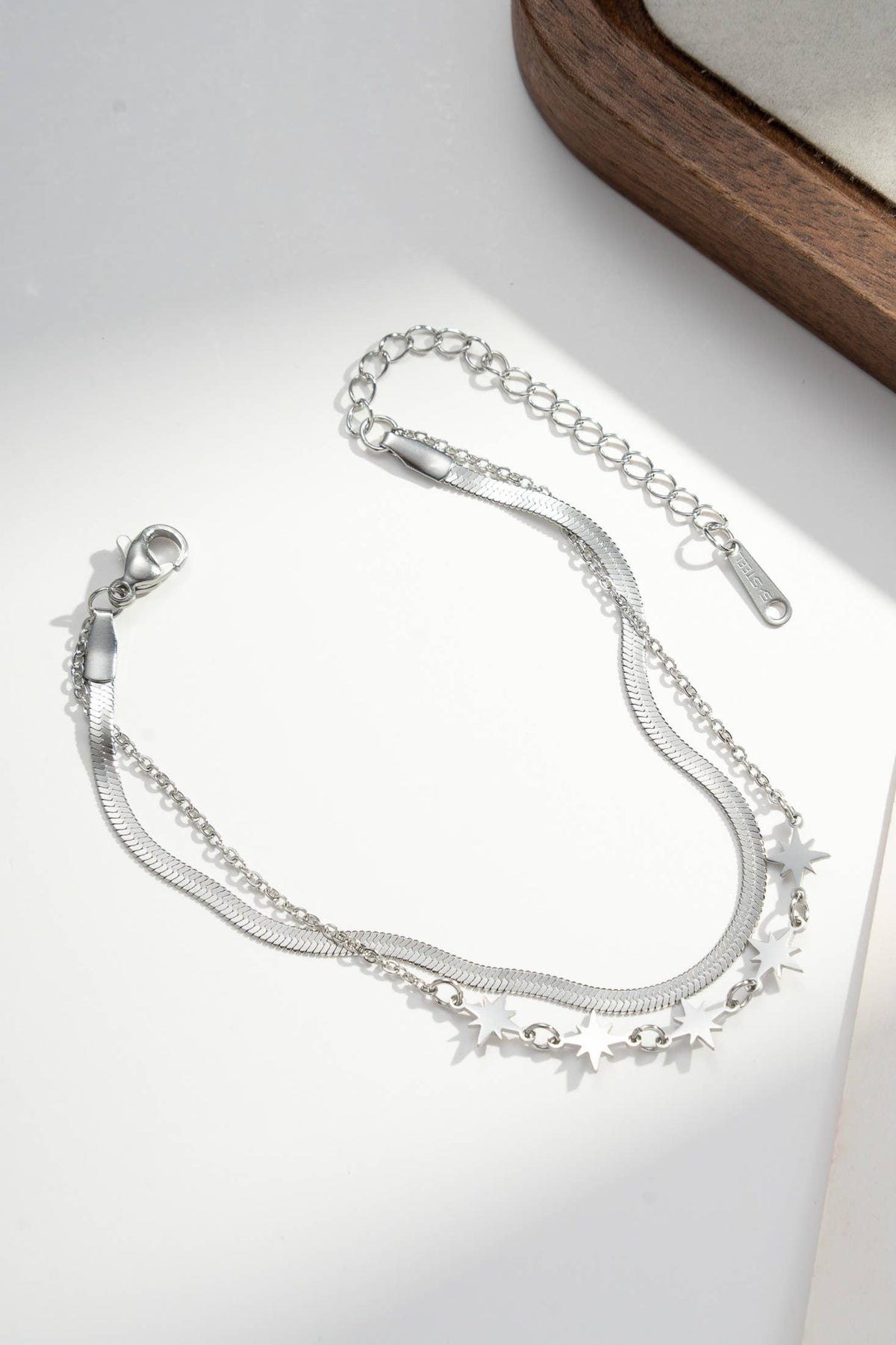 Fine Stainless Steel Star Bracelets: Argent