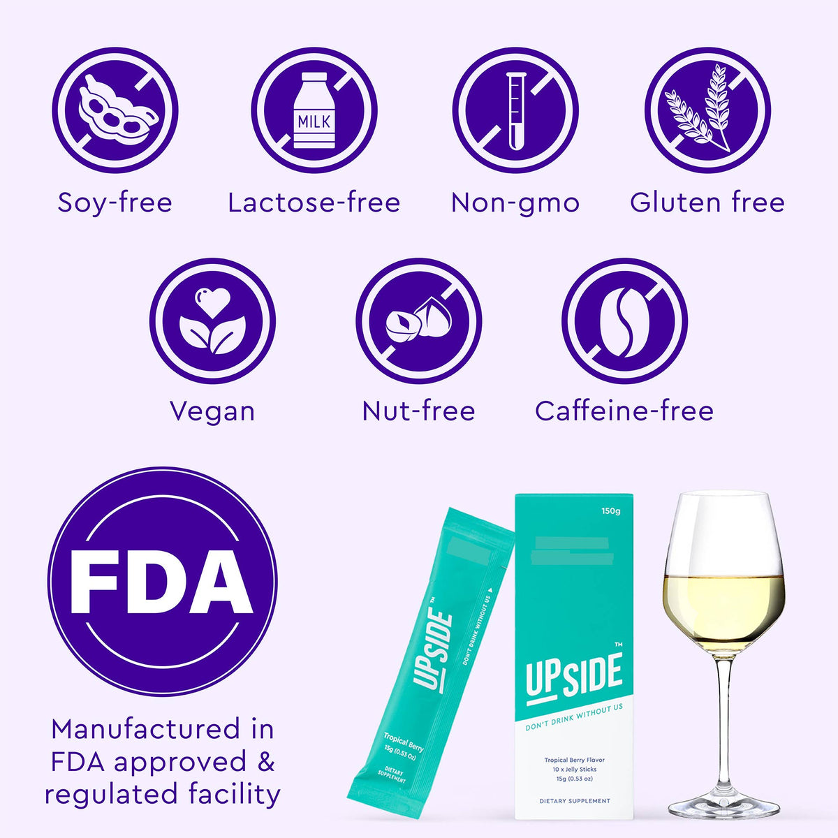 UPSIDE Before Drinking Hangover Sticks - Box Set (10-Pack)