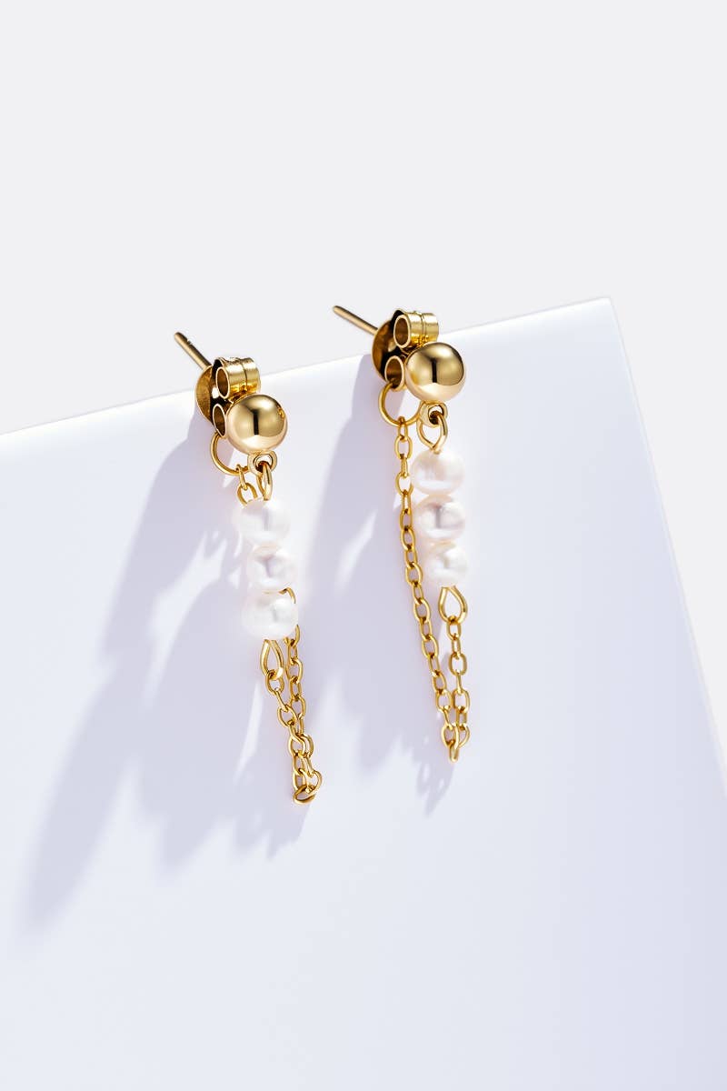 Stainless steel earrings 124AQ586: Gold / 100% Stainless steel