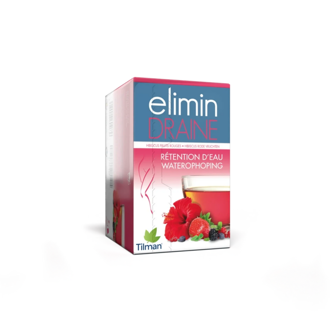 Elimin Draine tea - Fruity red fruit flavor with hibiscus, orthosiphon, birch, and horsetail for slimming and detox