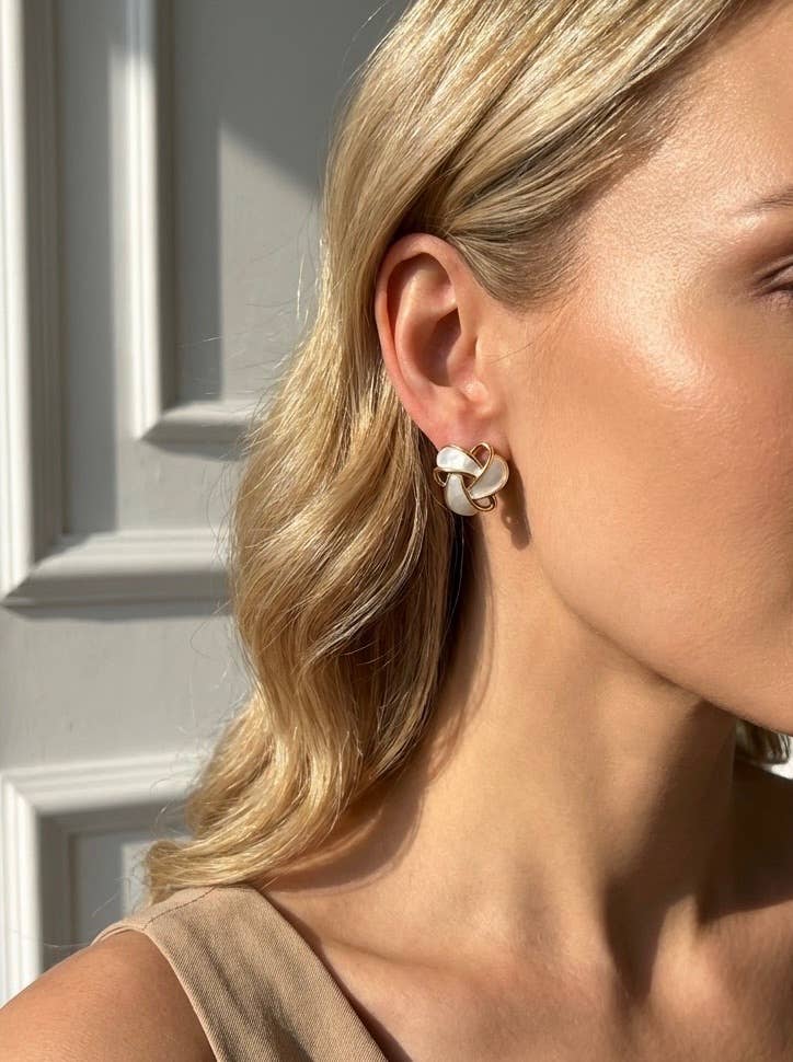 Stainless steel earrings 124AQ624: Gold / 100% Stainless steel