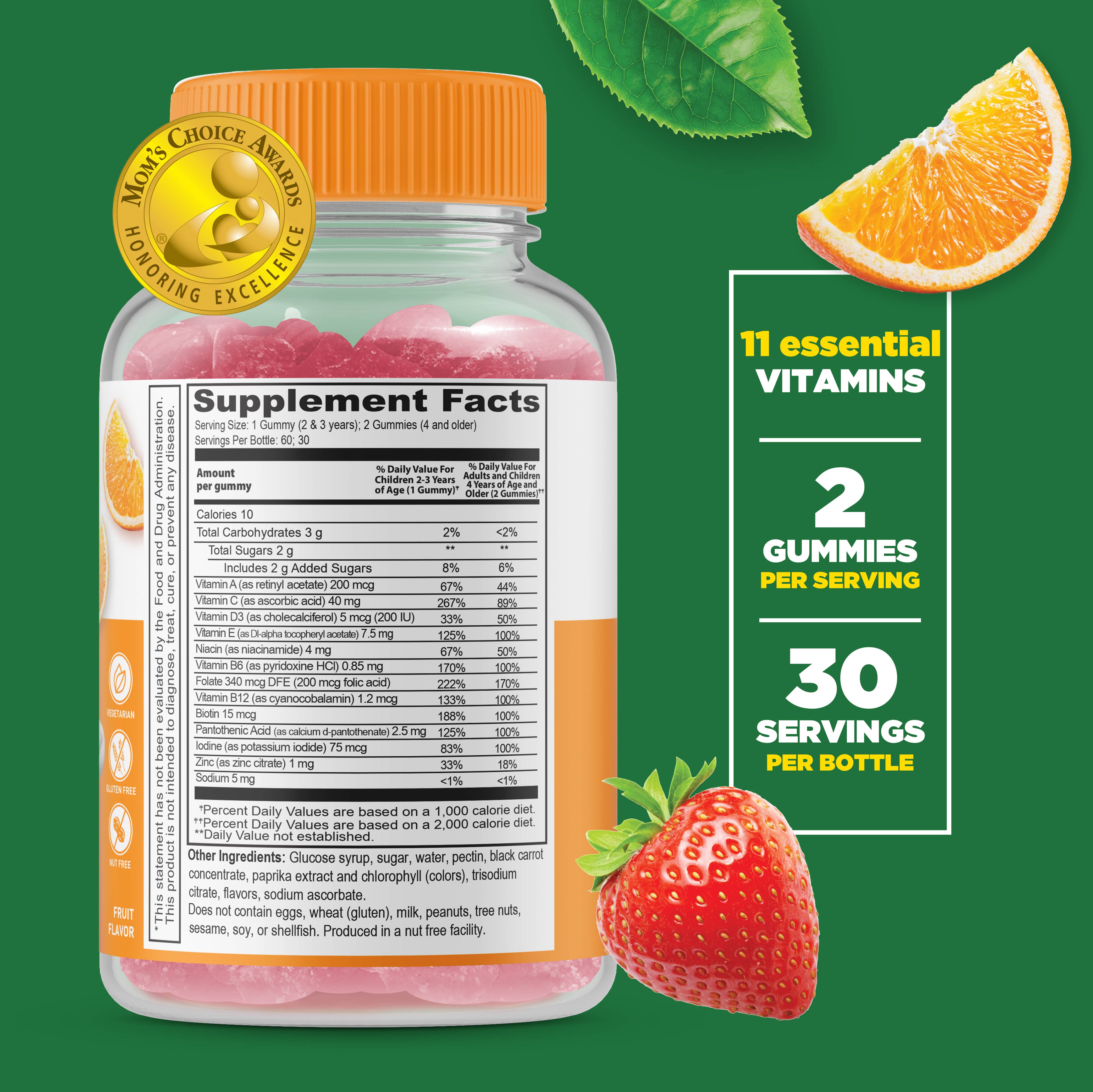 Lifeable Kids Multivitamin Gummies, Immunity And Metabolism: Mixed Fruit Flavor / 60 Gummies
