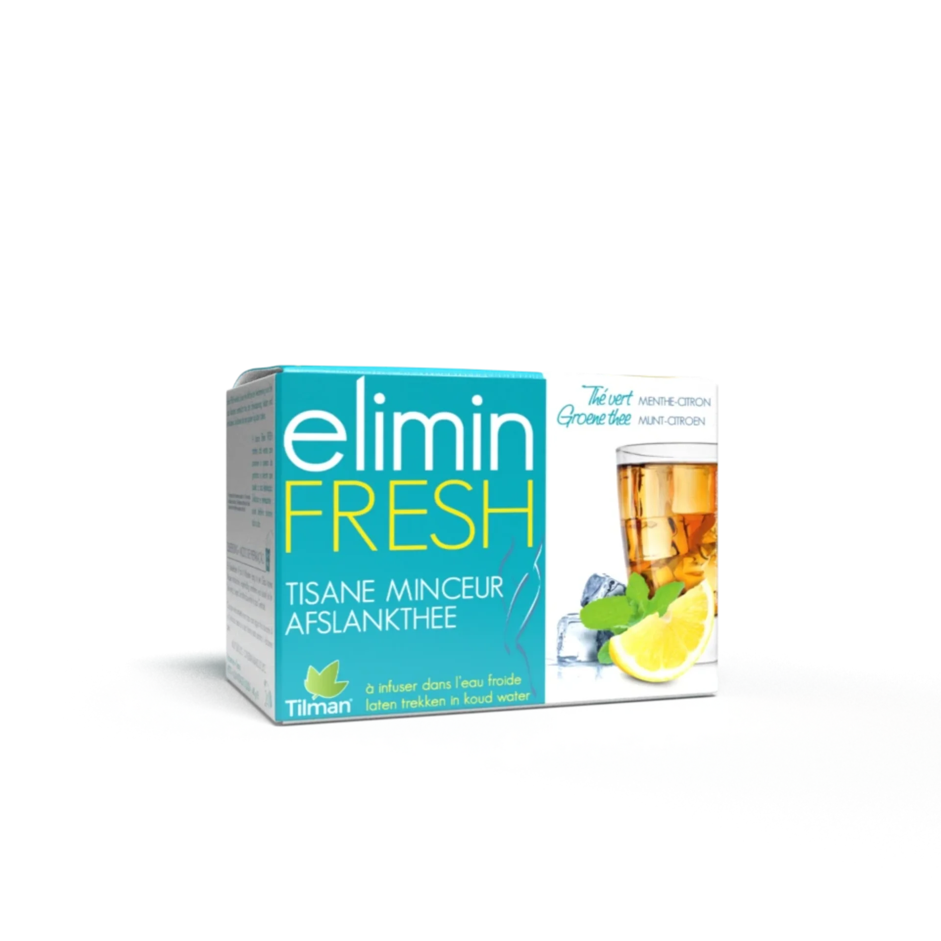 Refreshing elimIN® Mint-Lemon herbal tea with green tea and rosemary for slimming.