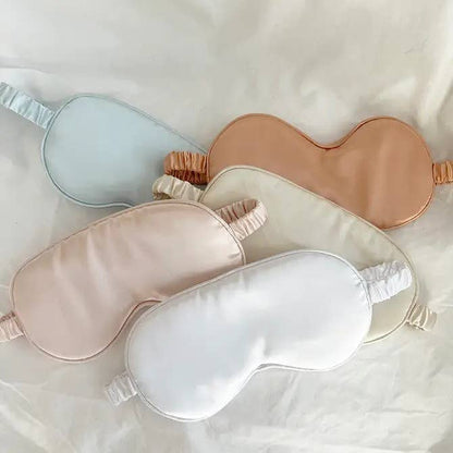 Silky Satin Sleep Eye Masks with Ribbon - GRACIA: CARAMEL / ONE SIZE
