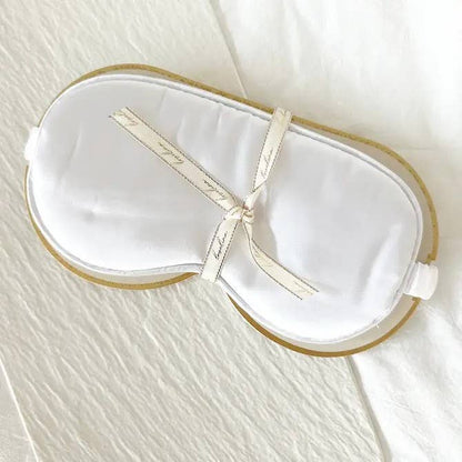Silky Satin Sleep Eye Masks with Ribbon - GRACIA: CARAMEL / ONE SIZE