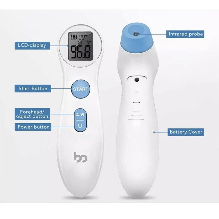 Non Contact Forehead Digital Thermometer Easy Use &amp; Carry: No Light Display