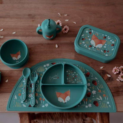 LFGB Silicone Lunch Box - Crunchy The Fox