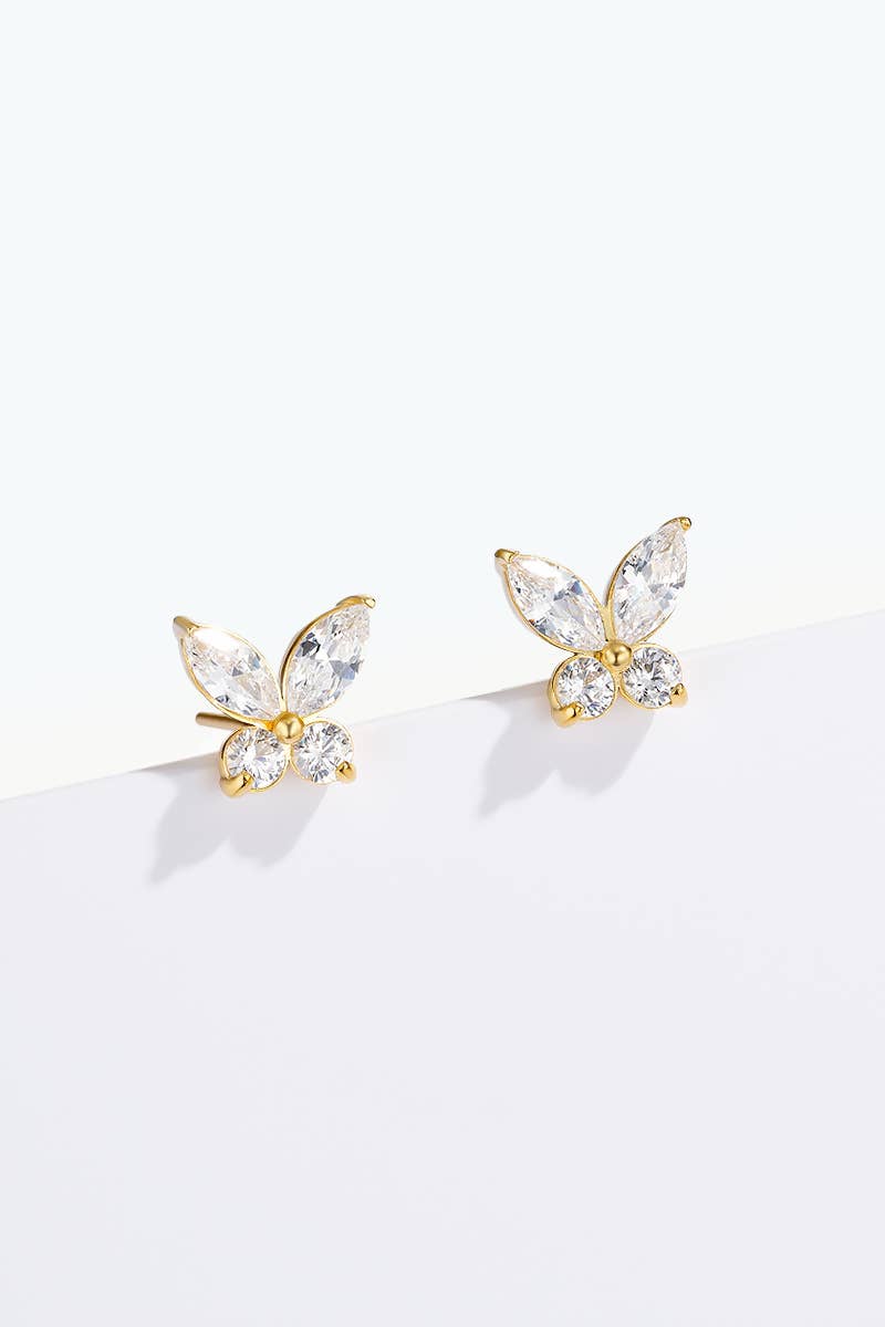 Stainless steel earrings 124AQ570: Gold / 100% Stainless steel